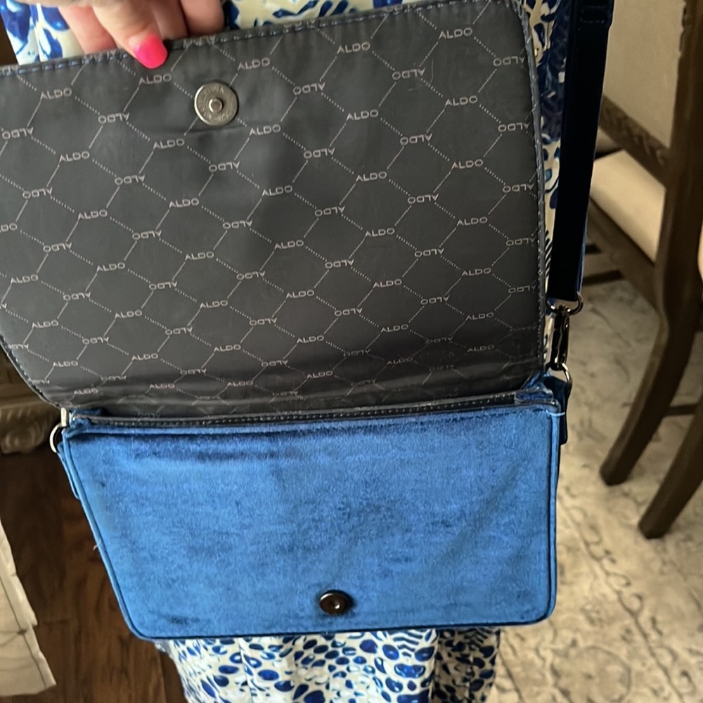 Aldo blue velvet evening crossbody bag - Picture 12 of 17